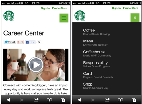 Starbucks Mobile Recruiting Example