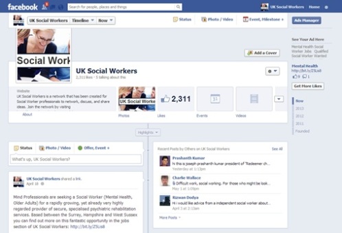 Recruiting Social Workers on Facebook